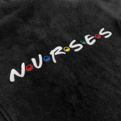 nurses fleece black