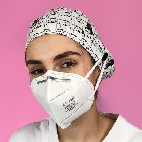 Long Hair Surgical Cap with buttons -...