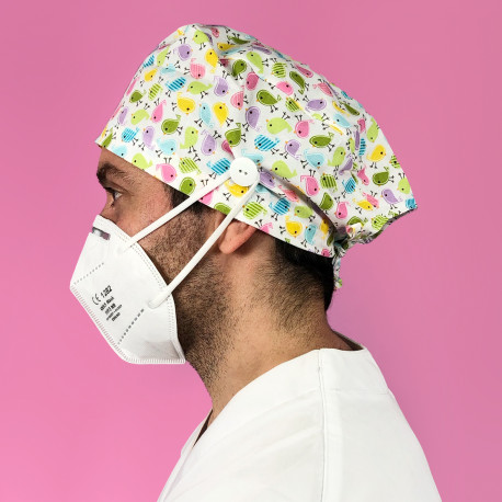 Short Hair Surgical Cap with buttons...