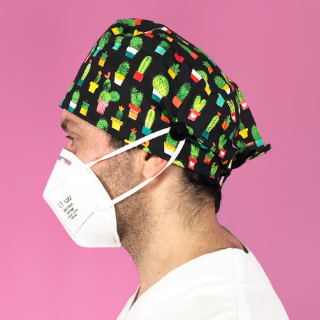 Short Hair Surgical Cap with buttons...