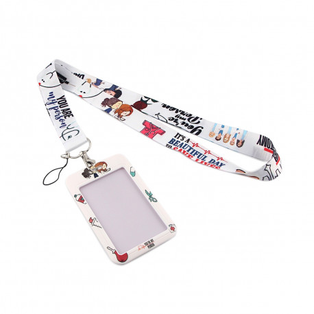 Lanyard with ID holder - Grey's
