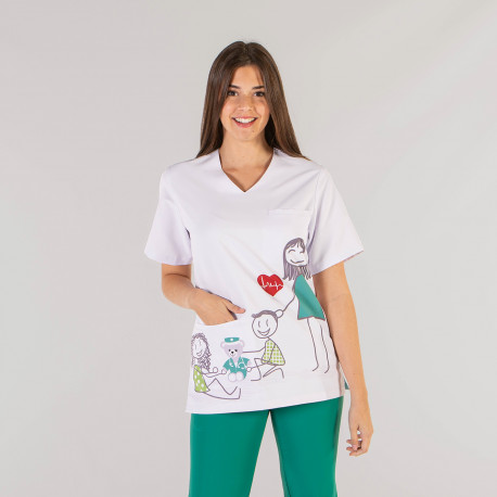Unisex Microfiber Scrub Top - LITTLE...