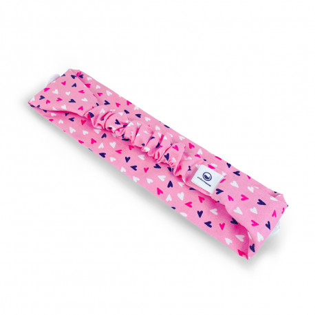 Strawberry Hearts Hairband with Buttons