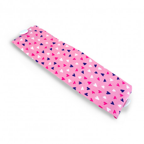 Strawberry Hearts Hairband with Buttons