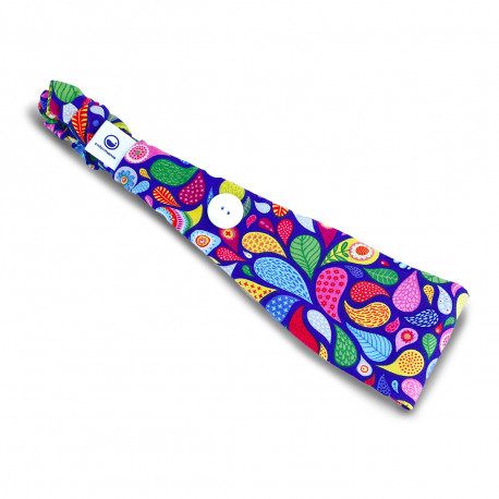 Paisley Hairband with Buttons