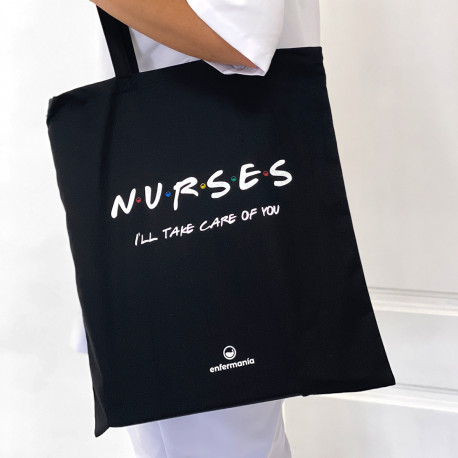 Cotton Tote Bag - Black -...