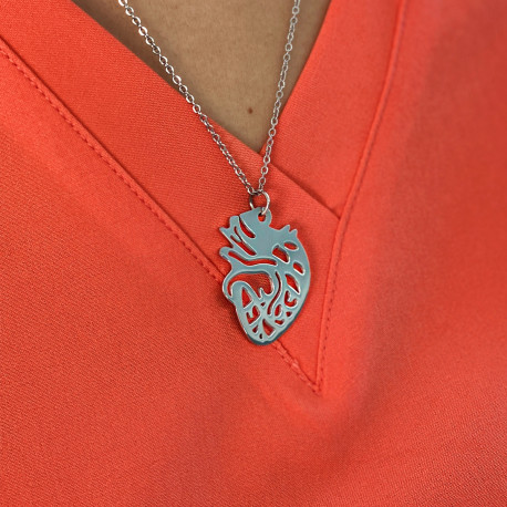 Pendant with chain - Silhouette Heart