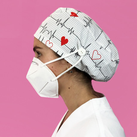 Gorro enfermera electrocardiograma