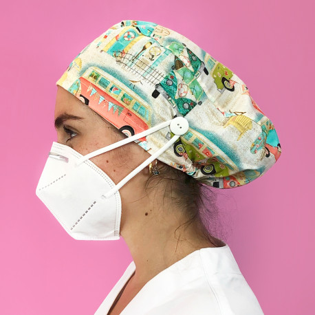 gorro pelo largo enfermera