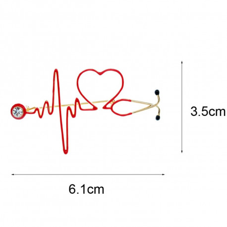 Electrocardiogram brooch