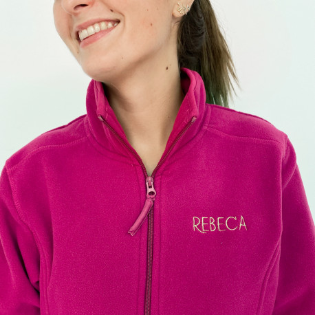 Fuchsia  fleece jacket customized for...