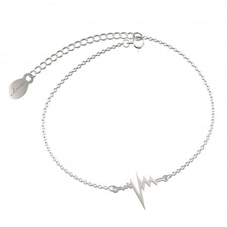 Stainless Steel Heartbeat Bracelet -...