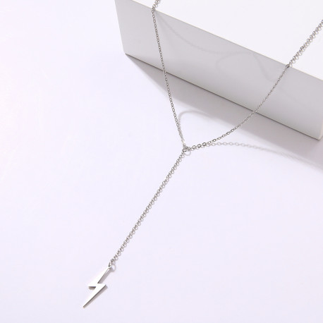 silver lightning necklace