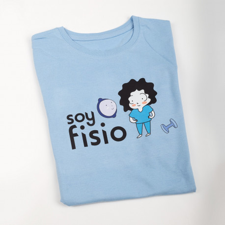 camiseta azul soy fisio