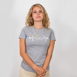 Woman's grey T-shirt - printed