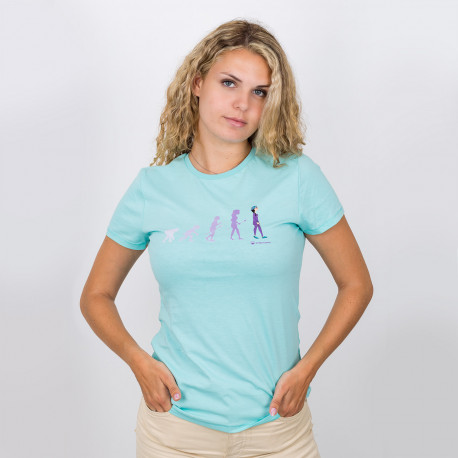 Woman's Eco Aqua T-shirt - printed