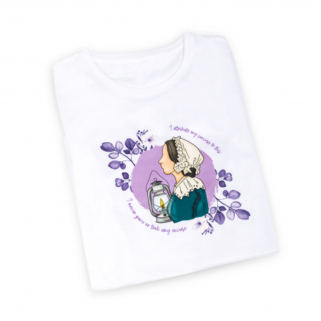 Woman's White T-shirt - Nightingale
