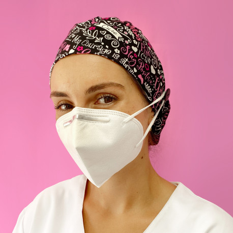 printed surgical cap for nurses