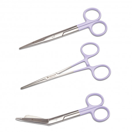 nursing scissors and kocher forceps