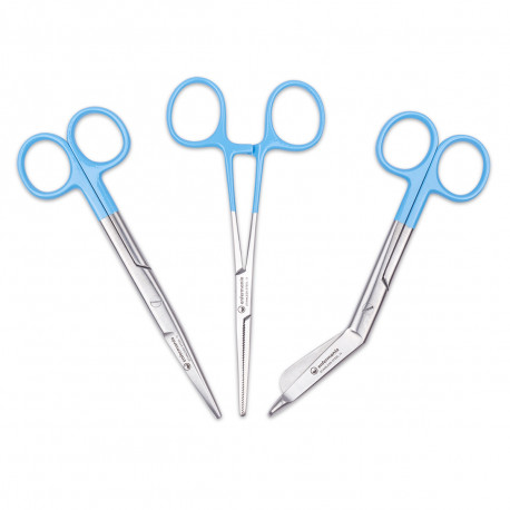 nursing scissors and forceps