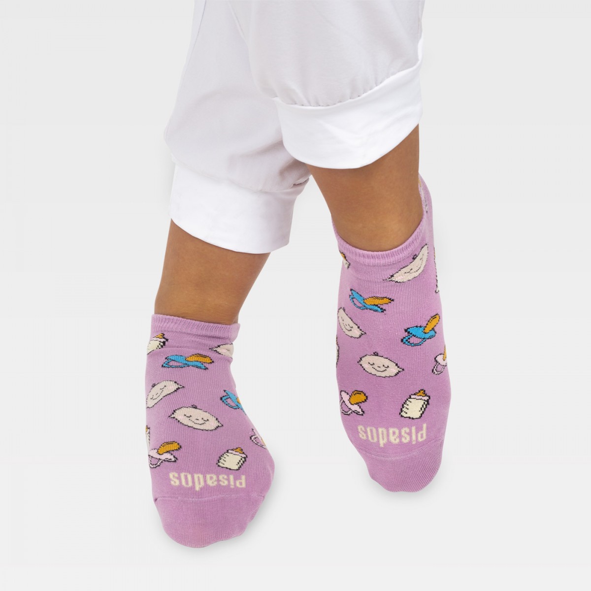 Calcetines para enfermeras y sanitarios. Calcetines con dibujo de bebés.