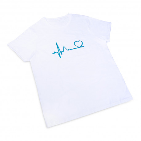 camiseta ekg corazón