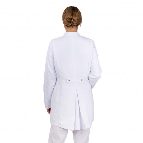 Women's Microfiber Lab Coat - White -...