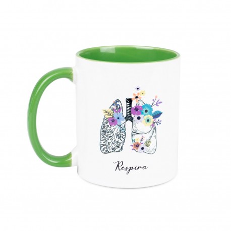Green Ceramic Mug - Lungs...