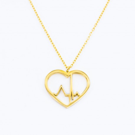 colgante enfermera oro