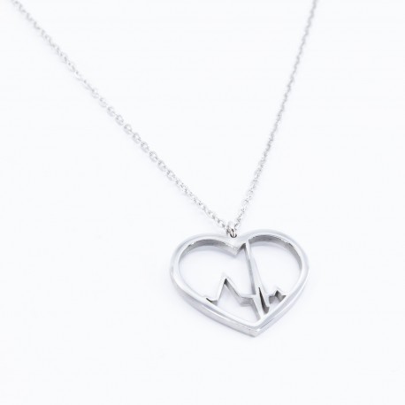 colgante corazón plata