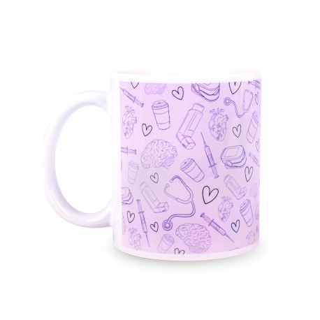 Taza lila estampada...