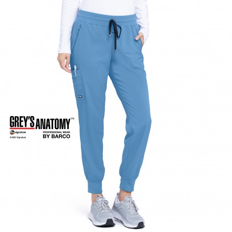 negativo Cuña reptiles Pantalón liso mujer 5 bolsillos - azul cielo Anatomía de Grey