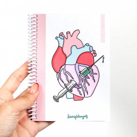 A6 Notebook - Heart -...
