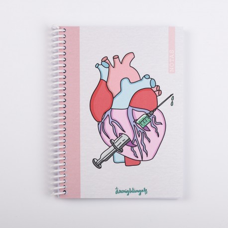 A6 Notebook - Annie heart