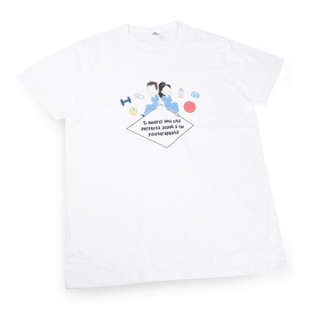 Camiseta blanca unisex - Acude a tu...