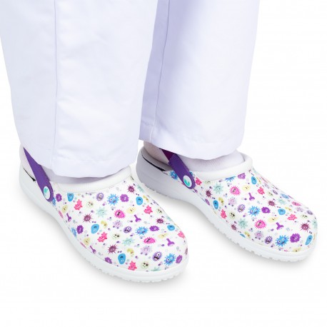 zueco estampado para enfermera