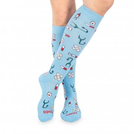 Nursing Compressive Printed Socks -...