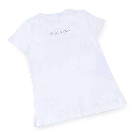 Woman's White T-shirt - Band-aid...