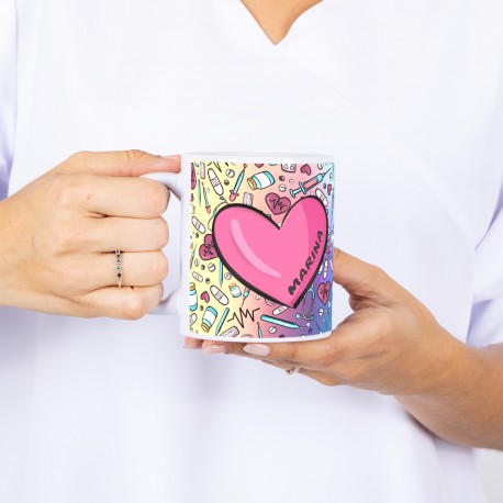 taza enfermera personalizada