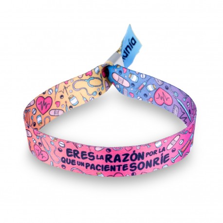 pulsera enfermera estampada