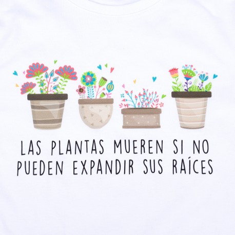 diseño plantas en camiseta