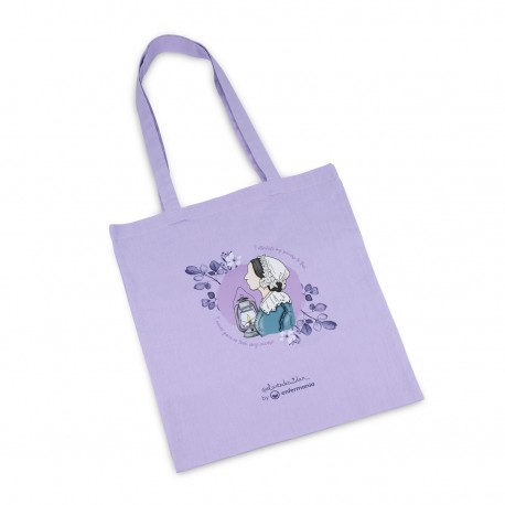 tote color lavanda estampado