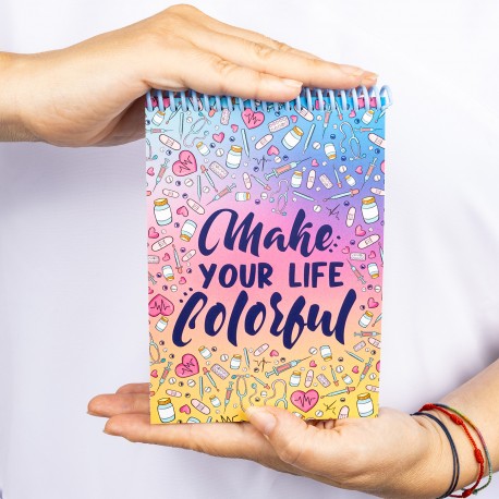 Libreta a6 colorful inglés