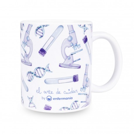 taza estampada técnico de laboratorio