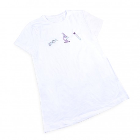 Woman's White T-shirt - Laboratory...