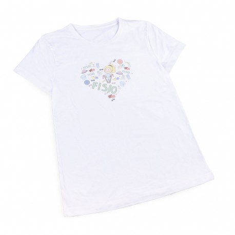 Woman's White T-shirt - Fisio