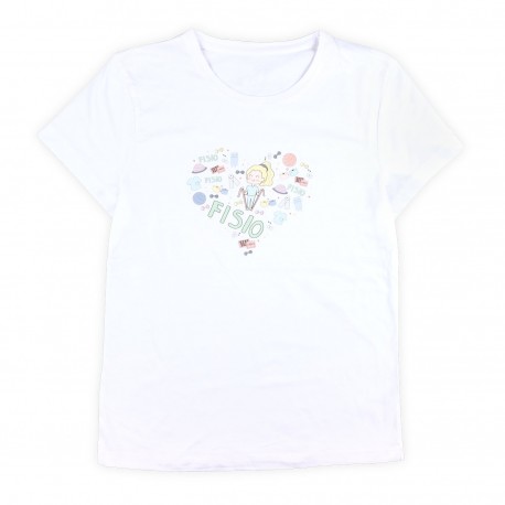 Woman's White T-shirt - Fisio