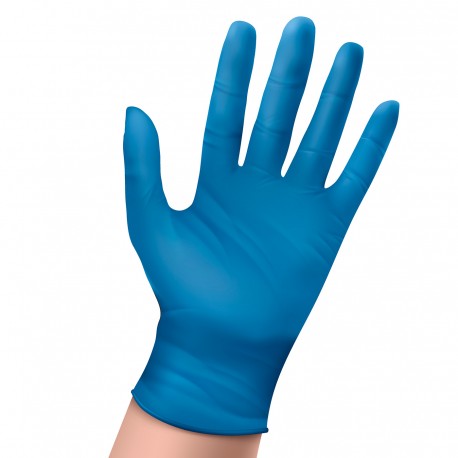 guantes azules para médicos