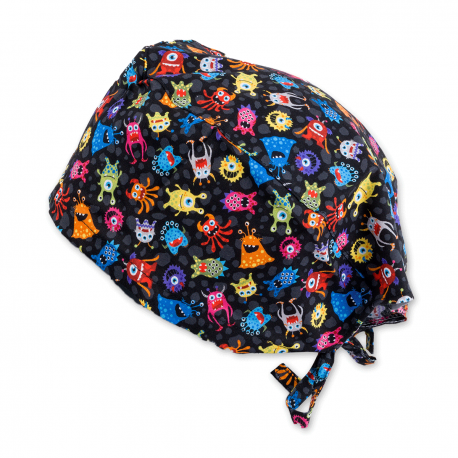 gorro quirófano pelo corto estampado aliens