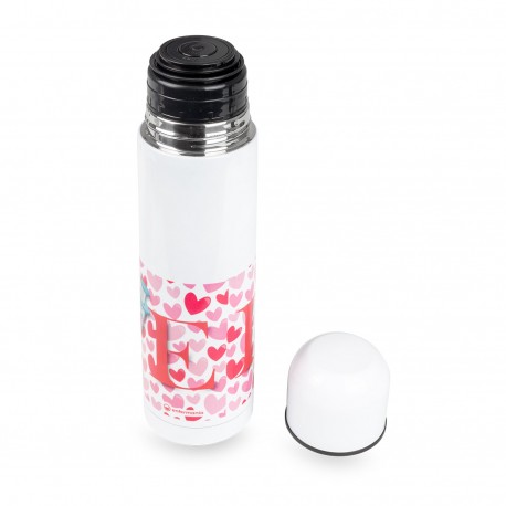 Termo estampado corazones